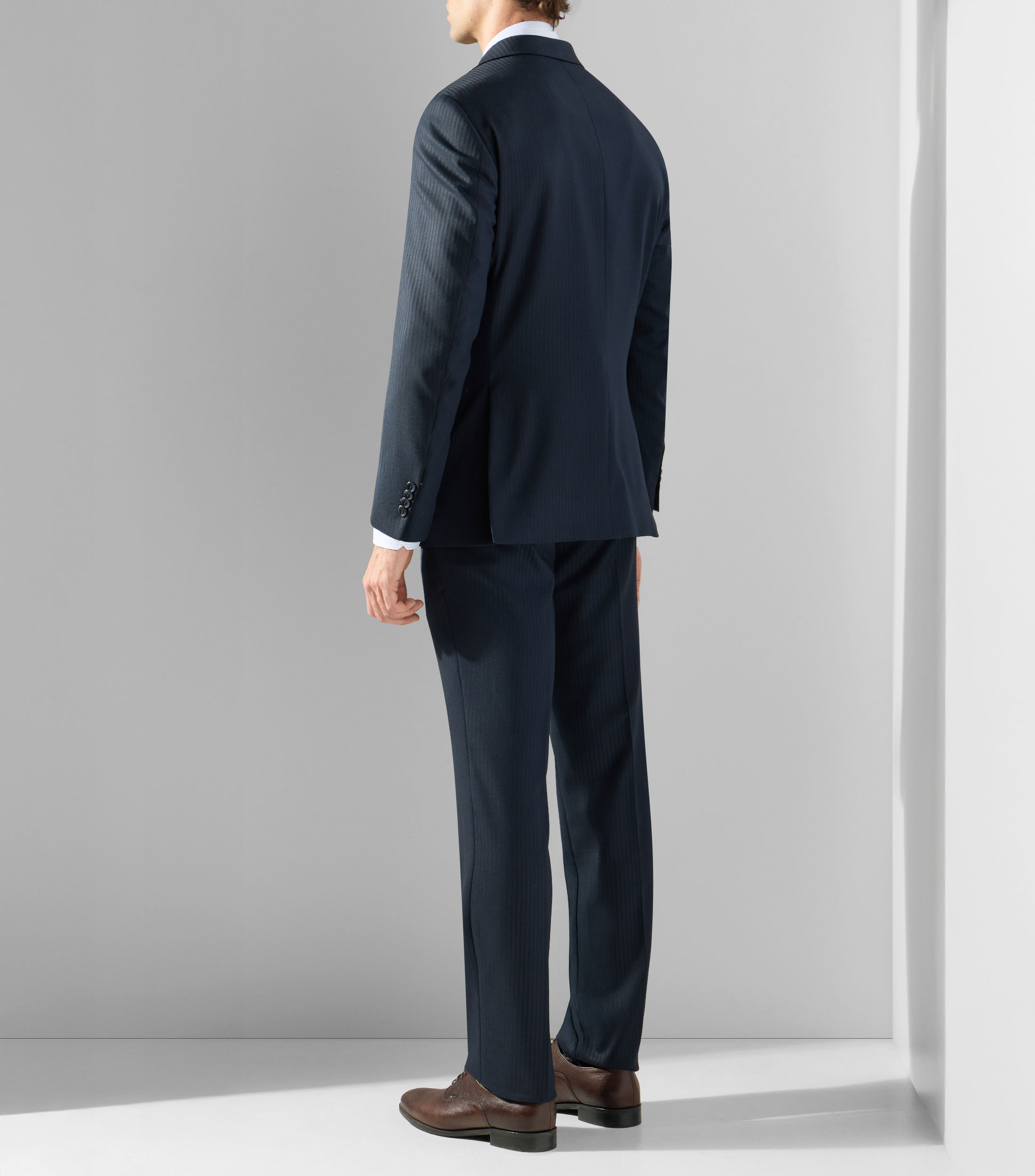 Traje 3 piezas de corte slim a rayas Hombre